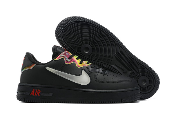 Women's Air Force 1 Low Top Black Shoes 040